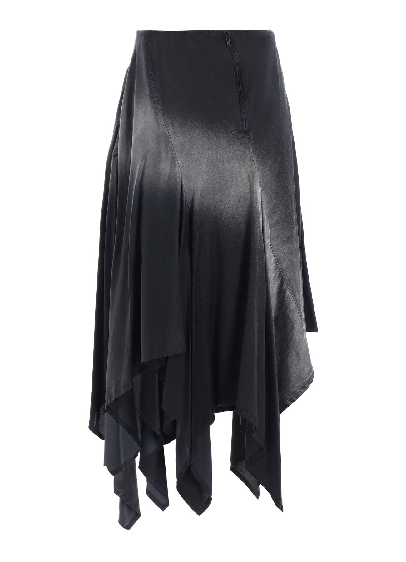 Cu/C BLEACHED SATIN ASYMMETRIC SKIRT