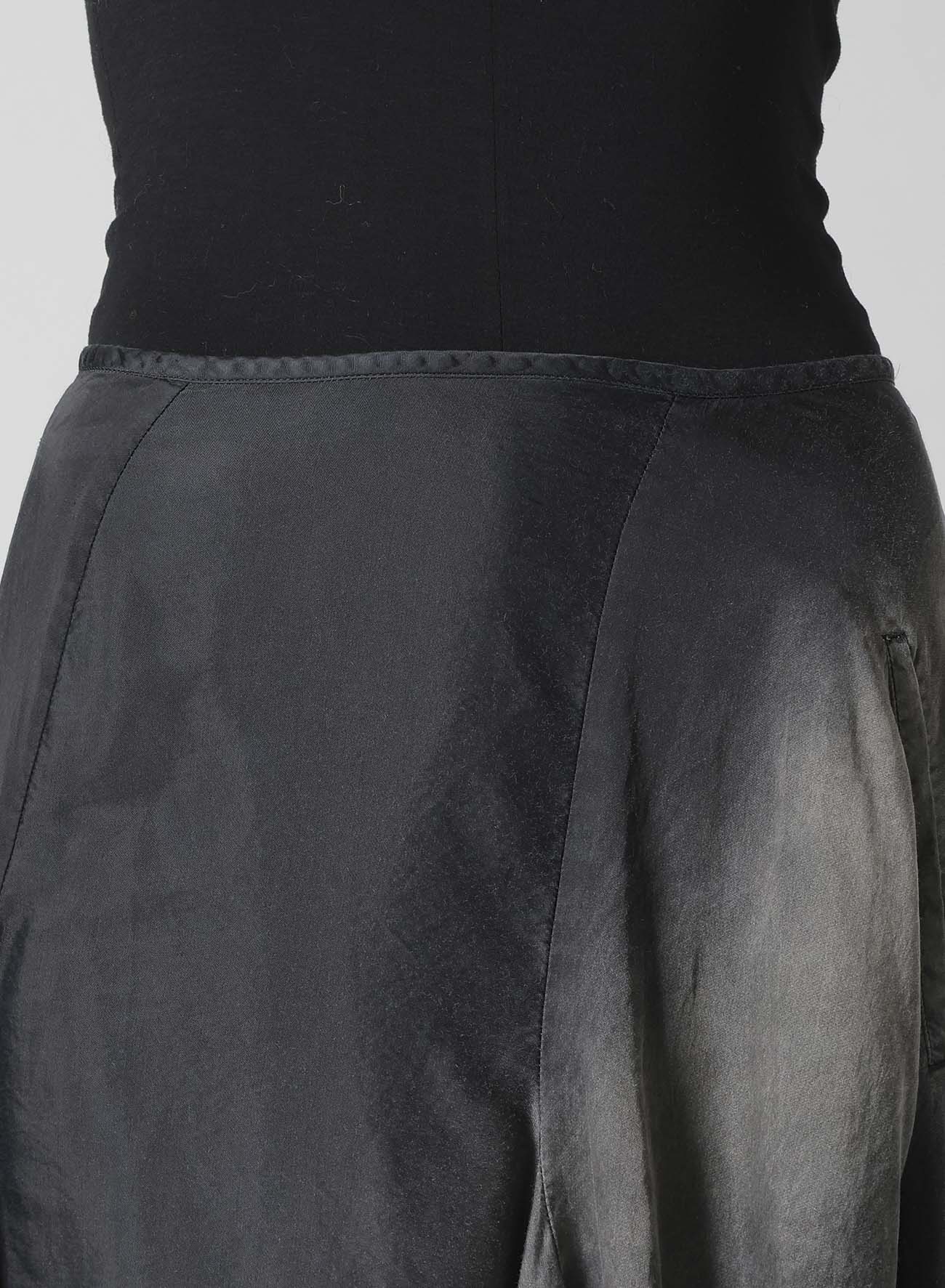 Cu/C BLEACHED SATIN ASYMMETRIC SKIRT