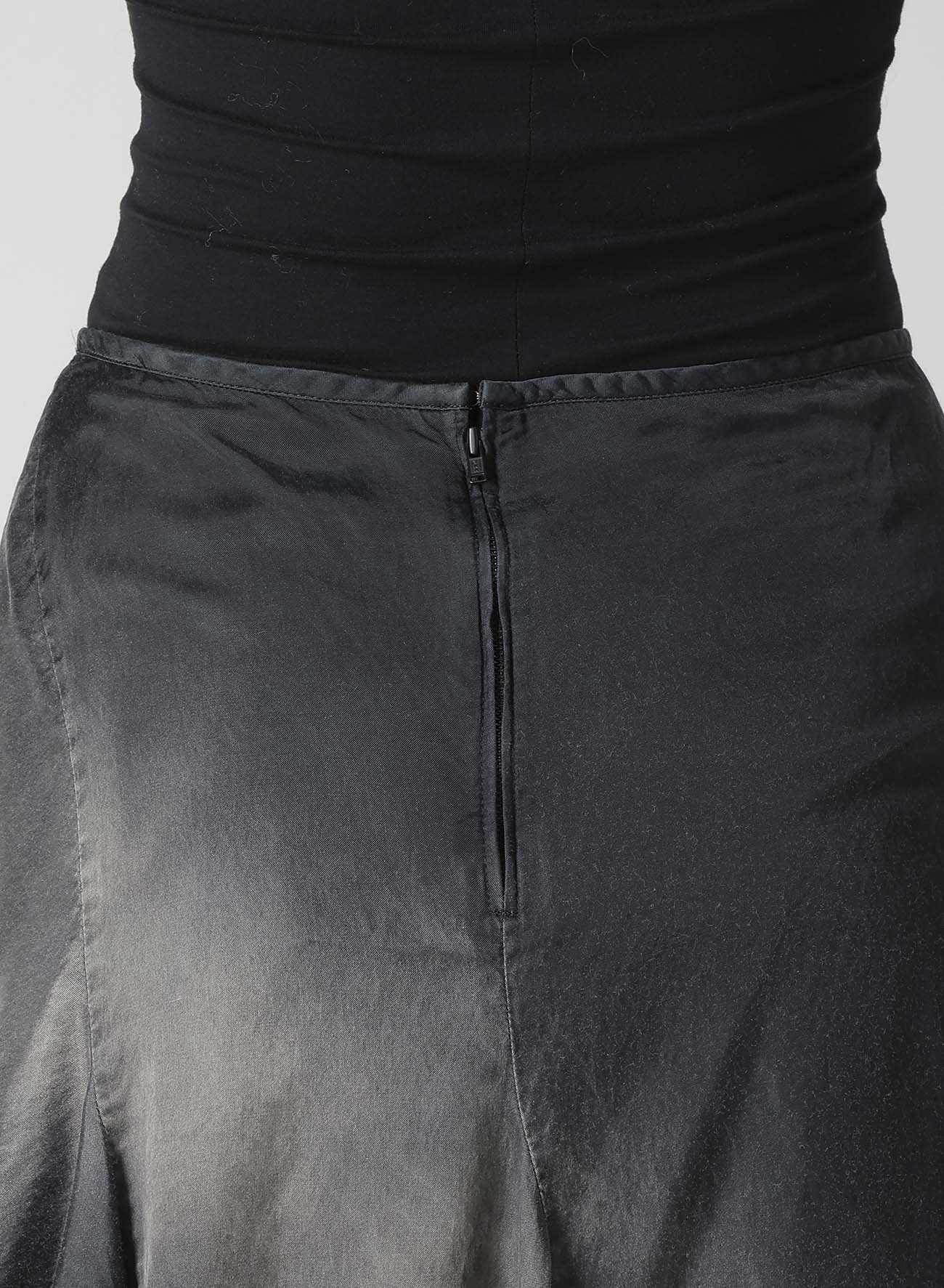 Cu/C BLEACHED SATIN ASYMMETRIC SKIRT