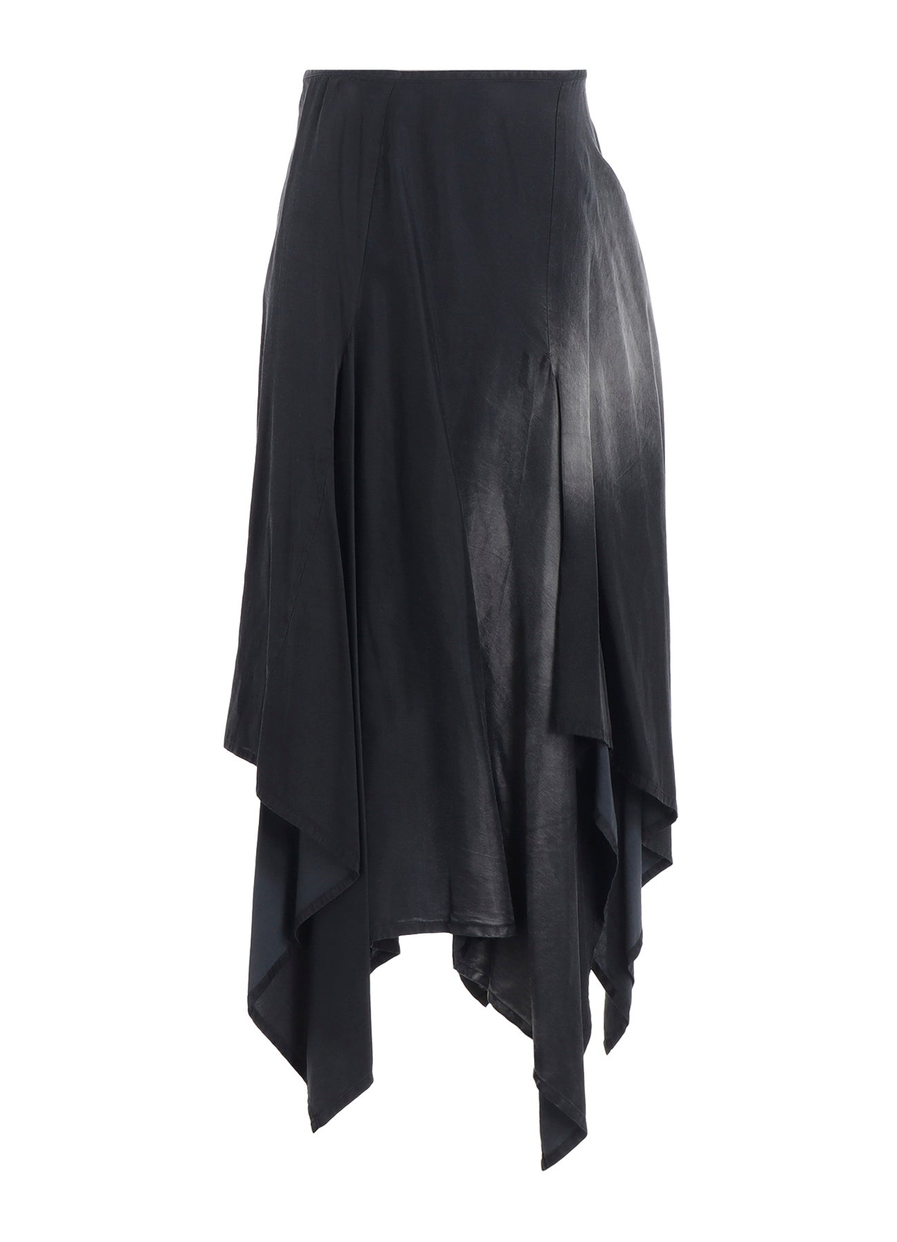 Cu/C BLEACHED SATIN ASYMMETRIC SKIRT