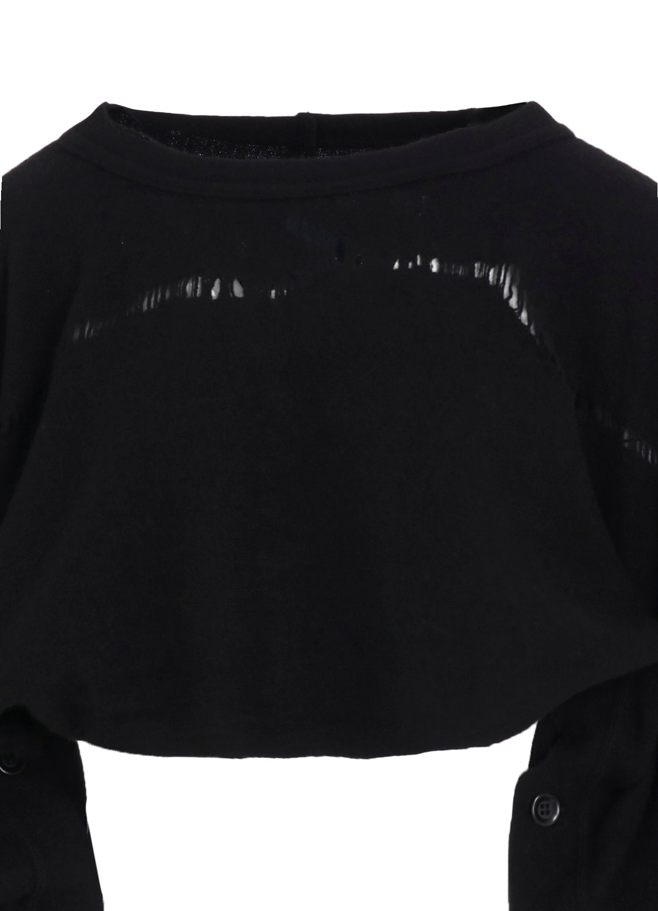 W DETAIL JERSEY STOLE SWEAT SHIRT