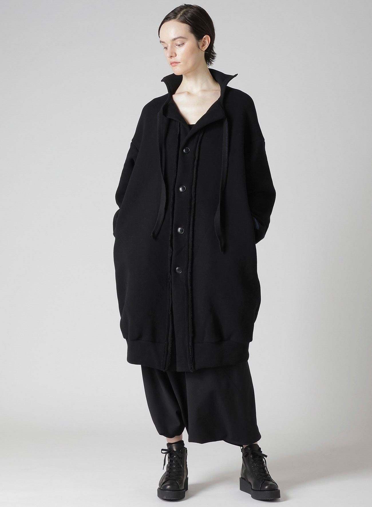 Liy/C BRUSHED FRENCH TERRY BUTTON D CARDIGAN