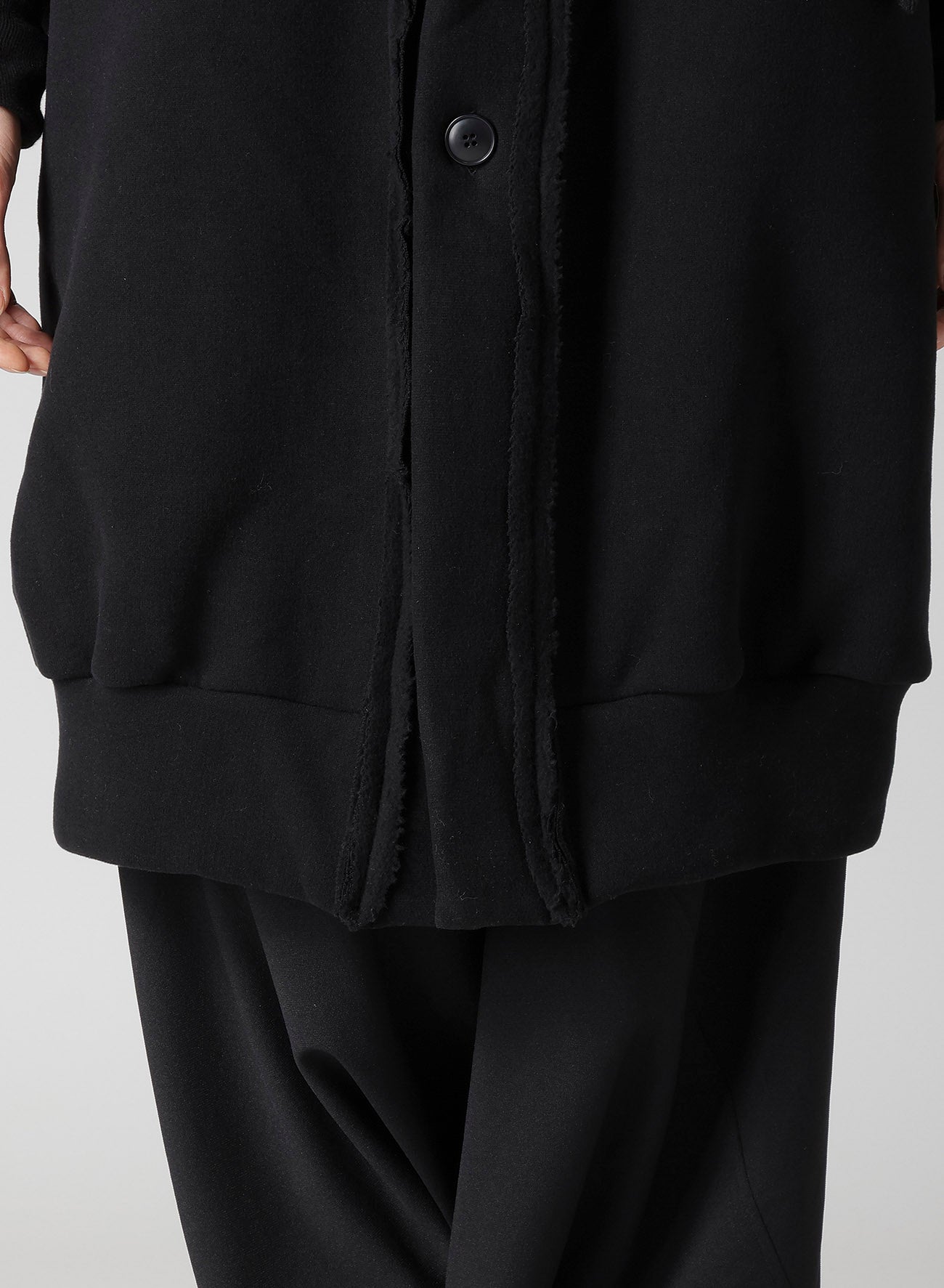 Liy/C BRUSHED FRENCH TERRY BUTTON D CARDIGAN