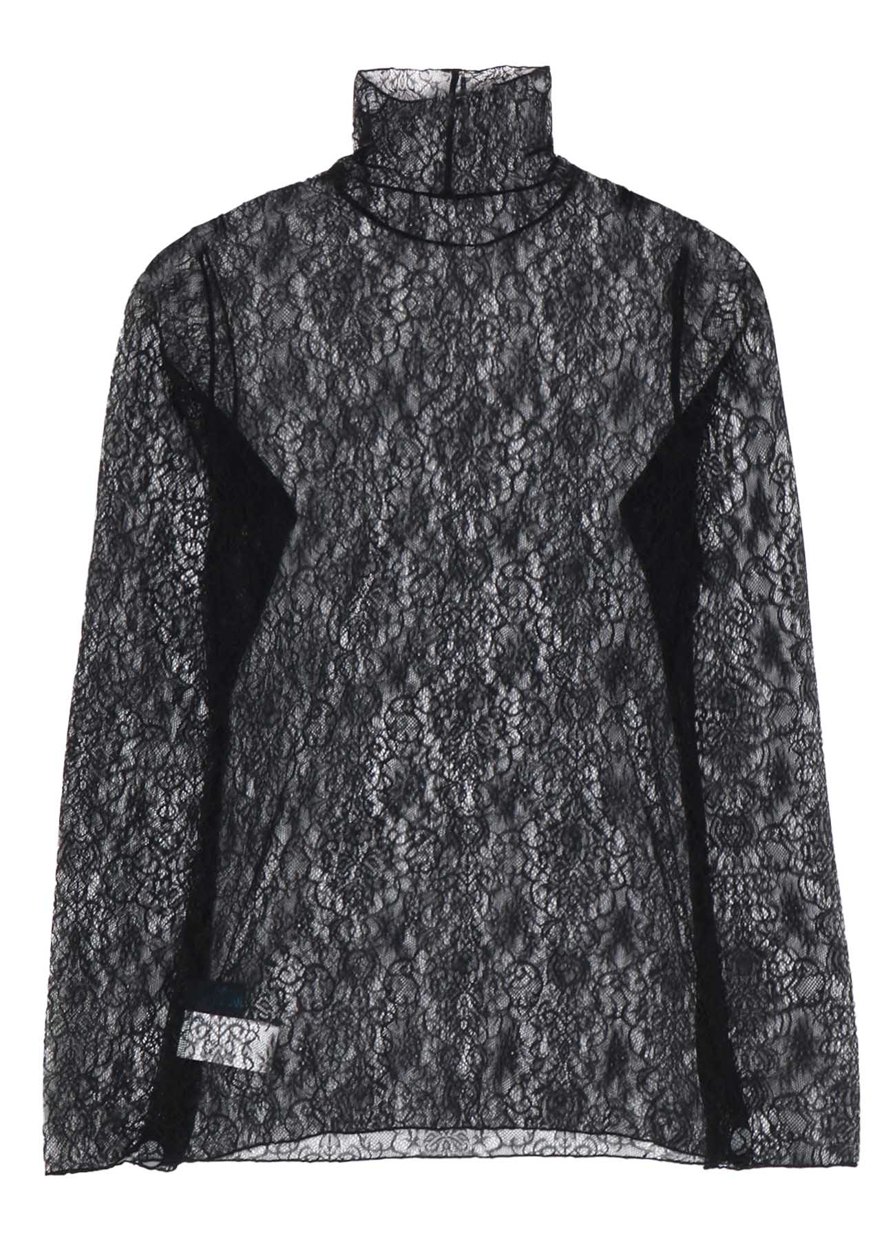 STRETCHED LACE R-TURTLENECK T