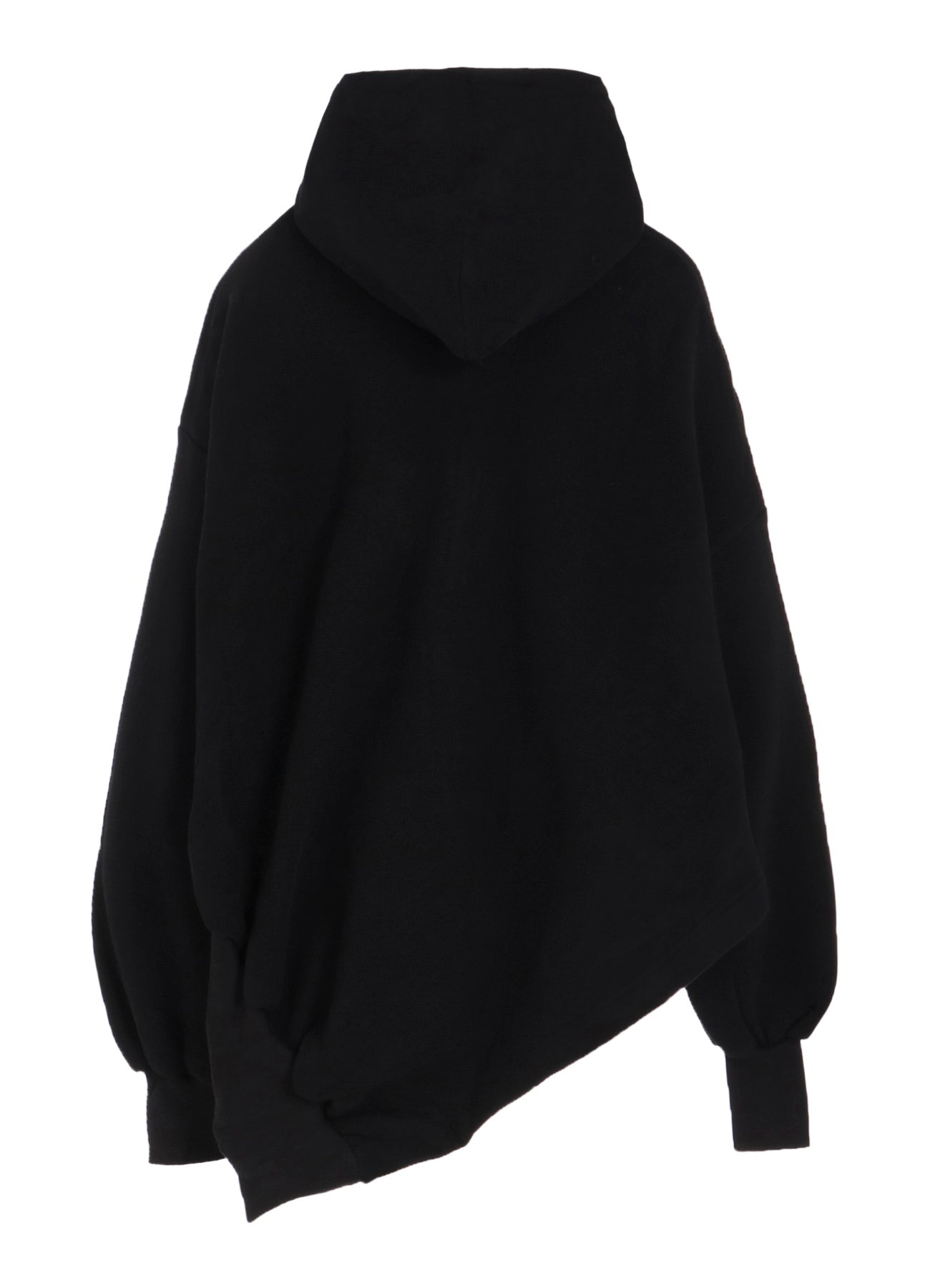 Liy/C BRUSHED FRENCH TERRY UNBALANCED HOODIE A