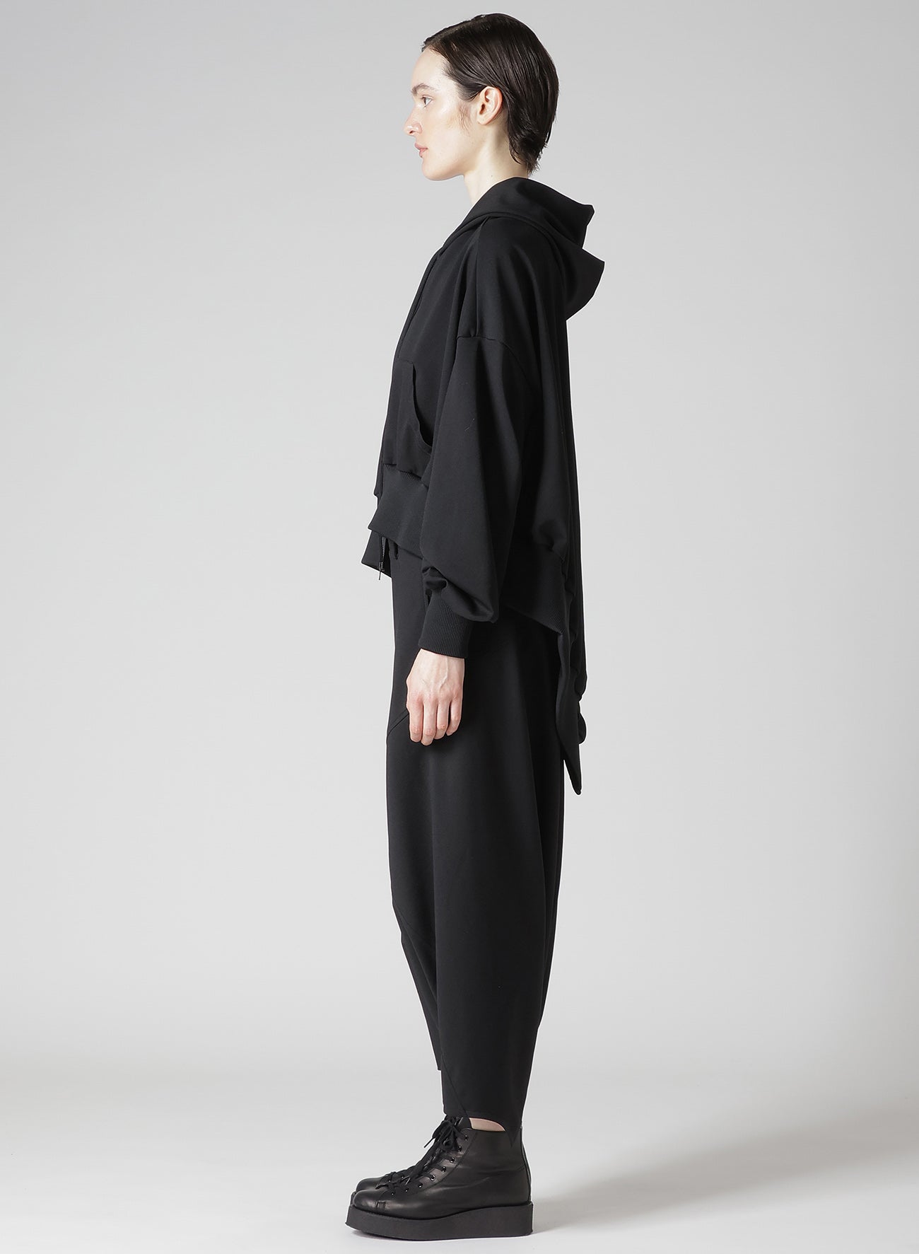 Pe JERSEY TWILL UNBALANCED HOODIE A