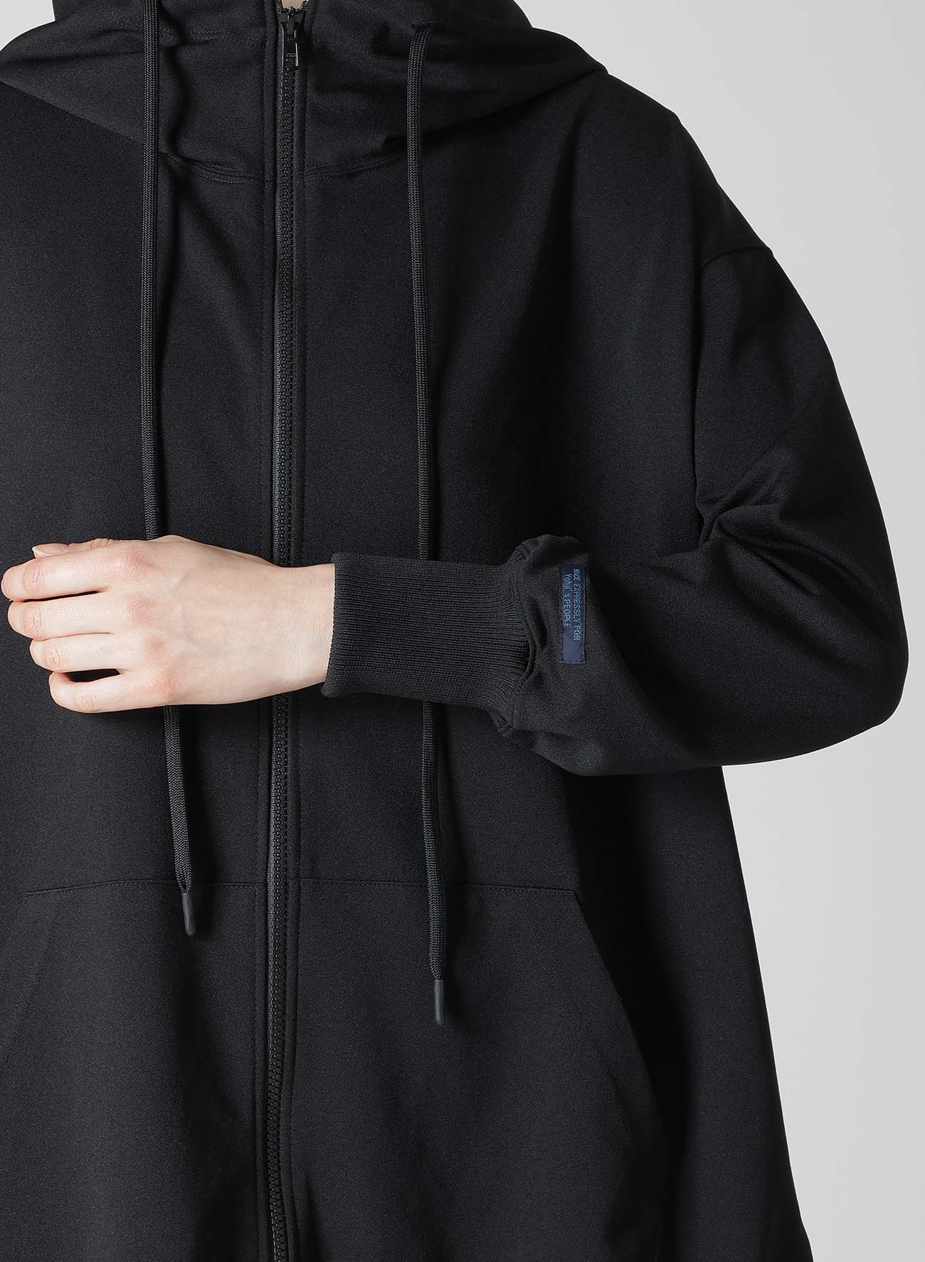 Pe JERSEY TWILL UNBALANCED HOODIE B
