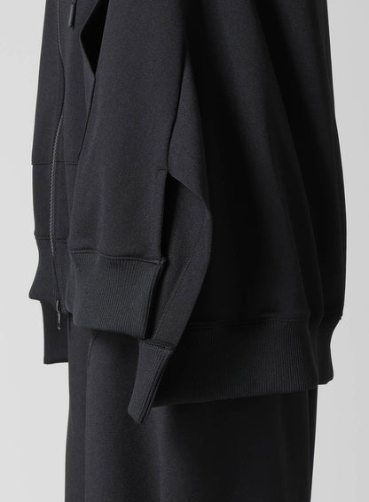 Pe JERSEY TWILL UNBALANCED HOODIE B
