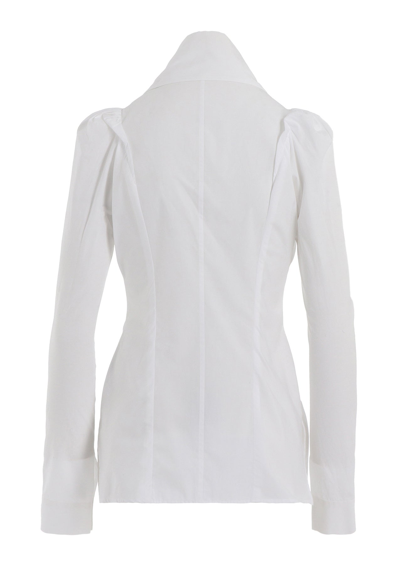 COTTON BROAD PUFF SLV SLIM FIT BLOUSE