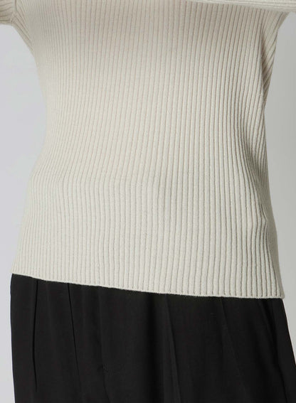 12G 3X3 RIB RIBBED ROUND NECK LONG SLV PO