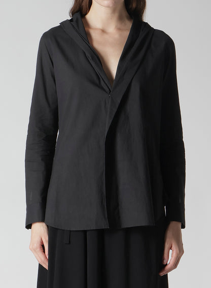 100/-KHADI DRAPED DETAIL HOOD DRESS