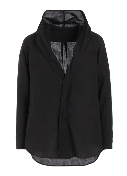 100/-KHADI DRAPED DETAIL HOOD DRESS