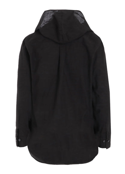 100/-KHADI DRAPED DETAIL HOOD DRESS