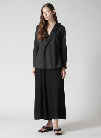 100/-KHADI DRAPED DETAIL HOOD DRESS