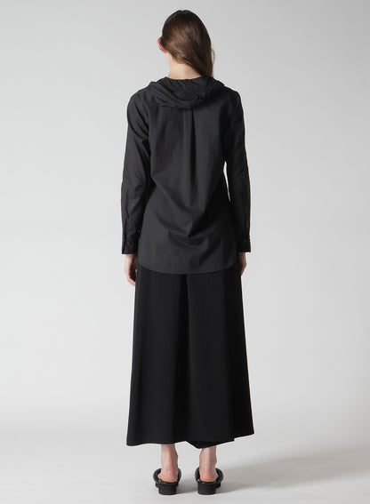 100/-KHADI DRAPED DETAIL HOOD DRESS