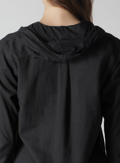 100/-KHADI DRAPED DETAIL HOOD DRESS