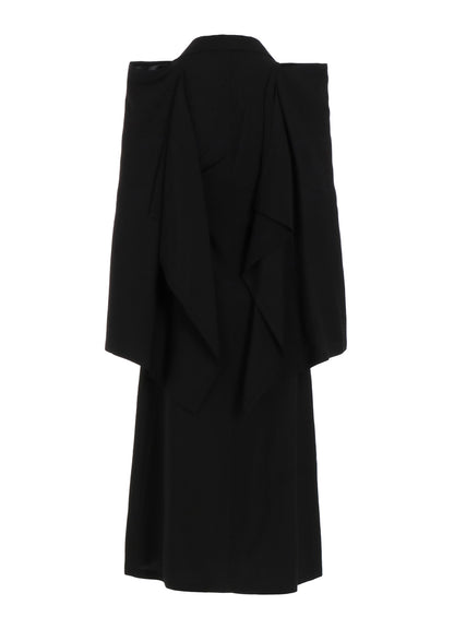 Cu/W HIGH TWISTED GABARDINE BOX SILHOUETTE COAT