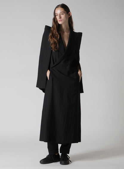 Cu/W HIGH TWISTED GABARDINE BOX SILHOUETTE COAT
