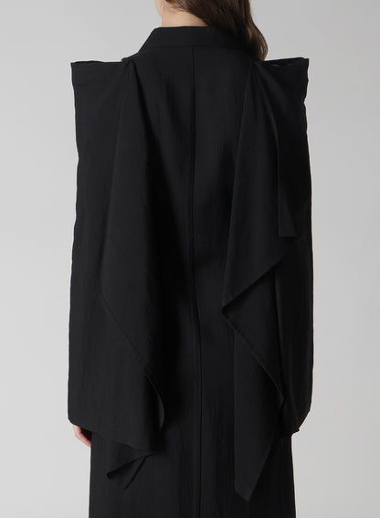 Cu/W HIGH TWISTED GABARDINE BOX SILHOUETTE COAT