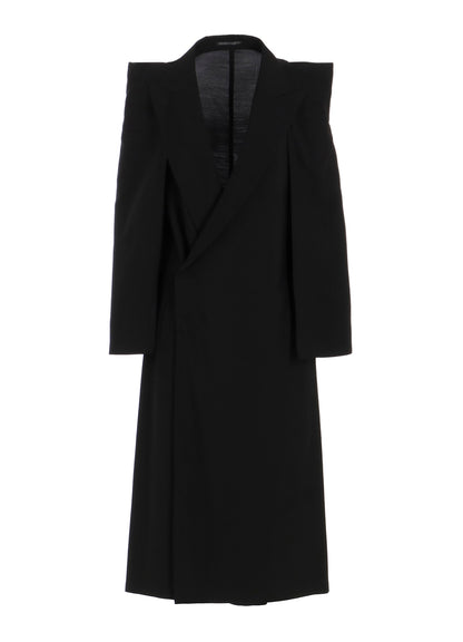 Cu/W HIGH TWISTED GABARDINE BOX SILHOUETTE COAT