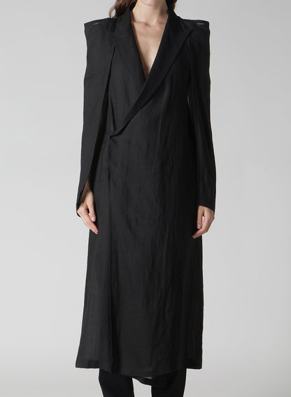 TWILL BOX SILHOUETTE COAT