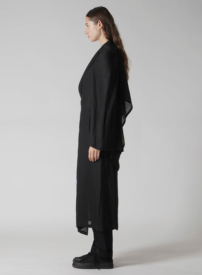 TWILL BOX SILHOUETTE COAT