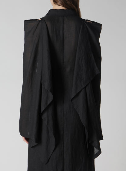 TWILL BOX SILHOUETTE COAT