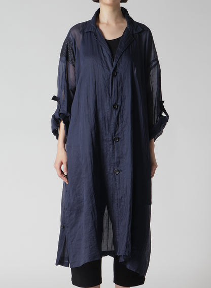 COTTON ORGANZA LAWN SIDE GATHER DETAIL COAT B