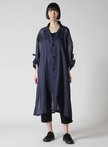 COTTON ORGANZA LAWN SIDE GATHER DETAIL COAT B