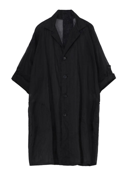 COTTON ORGANZA LAWN SIDE GATHER DETAIL COAT B