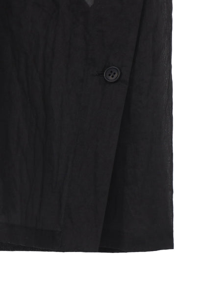 COTTON ORGANZA LAWN SIDE GATHER DETAIL COAT B