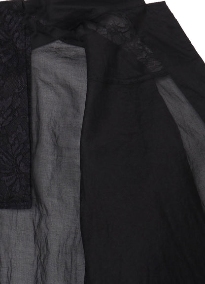 COTTON ORGANZA LAWN SIDE GATHER DETAIL COAT B