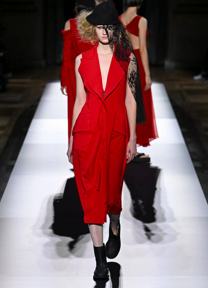 Ry LAWN FRONT DRAPED SLEEVELESS DRESS