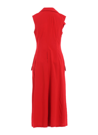 Ry LAWN FRONT DRAPED SLEEVELESS DRESS