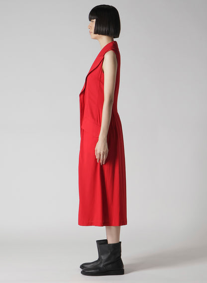 Ry LAWN FRONT DRAPED SLEEVELESS DRESS