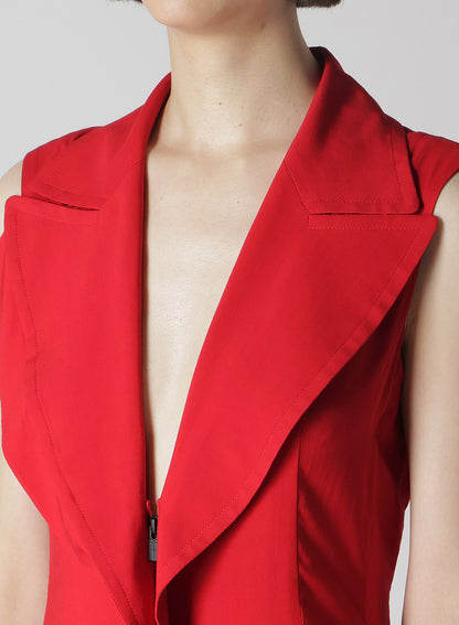 Ry LAWN FRONT DRAPED SLEEVELESS DRESS