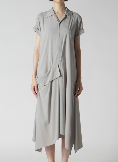 Ry SEETING CLOTH R DRAPED SHIRT DRESS