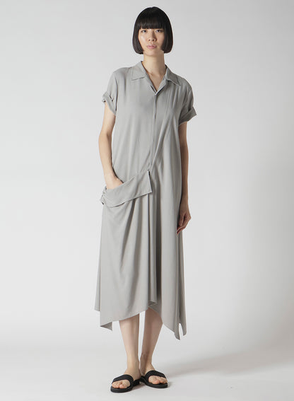 Ry SEETING CLOTH R DRAPED SHIRT DRESS