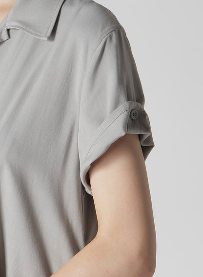 Ry SEETING CLOTH R DRAPED SHIRT DRESS