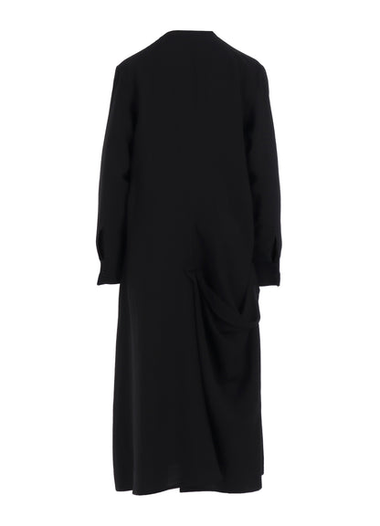 Cu/W HIGH TWISTED GABARDINE RB DRAPED DRESS