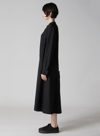 Cu/W HIGH TWISTED GABARDINE RB DRAPED DRESS