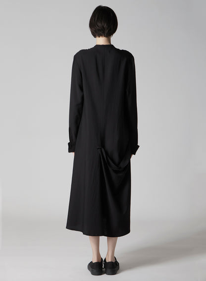 Cu/W HIGH TWISTED GABARDINE RB DRAPED DRESS