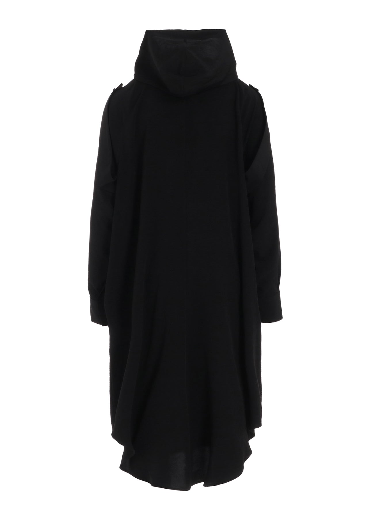 TA/PE CREPE DE CHINE HOODED DRESS