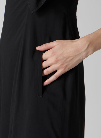 Ry LAWN BACK LACE UP DRAPED DRESS