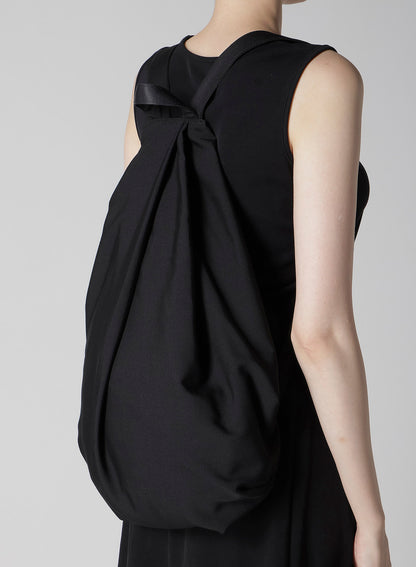 W/GABADINE TUCK DETAIL BACKPACK