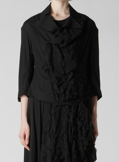 CUT-OUT COLLAR JACKET