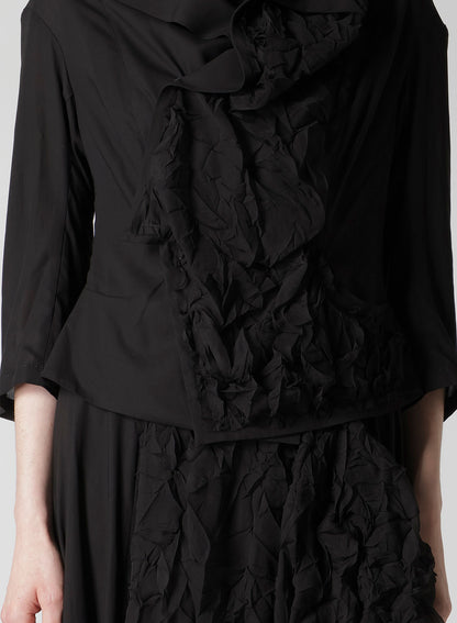 CUT-OUT COLLAR JACKET