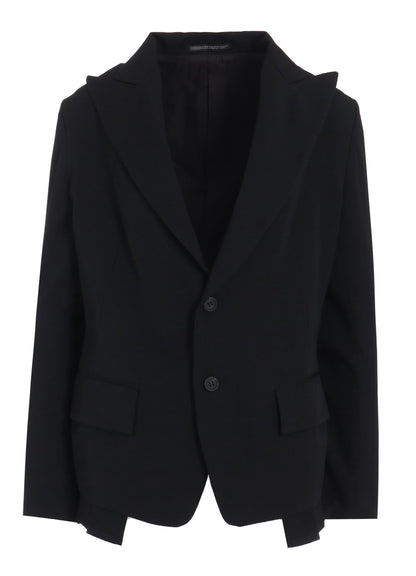 GABARDINE PLEATS DETAIL JACKET