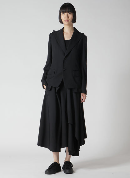 GABARDINE PLEATS DETAIL JACKET