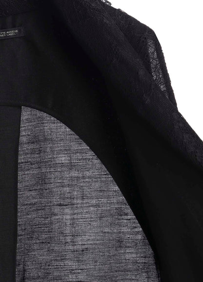 C/Li GABARDINE DRAPED LONG VEST